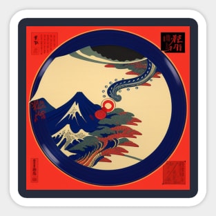 Hokusai Vinyl Album Cover Sticker